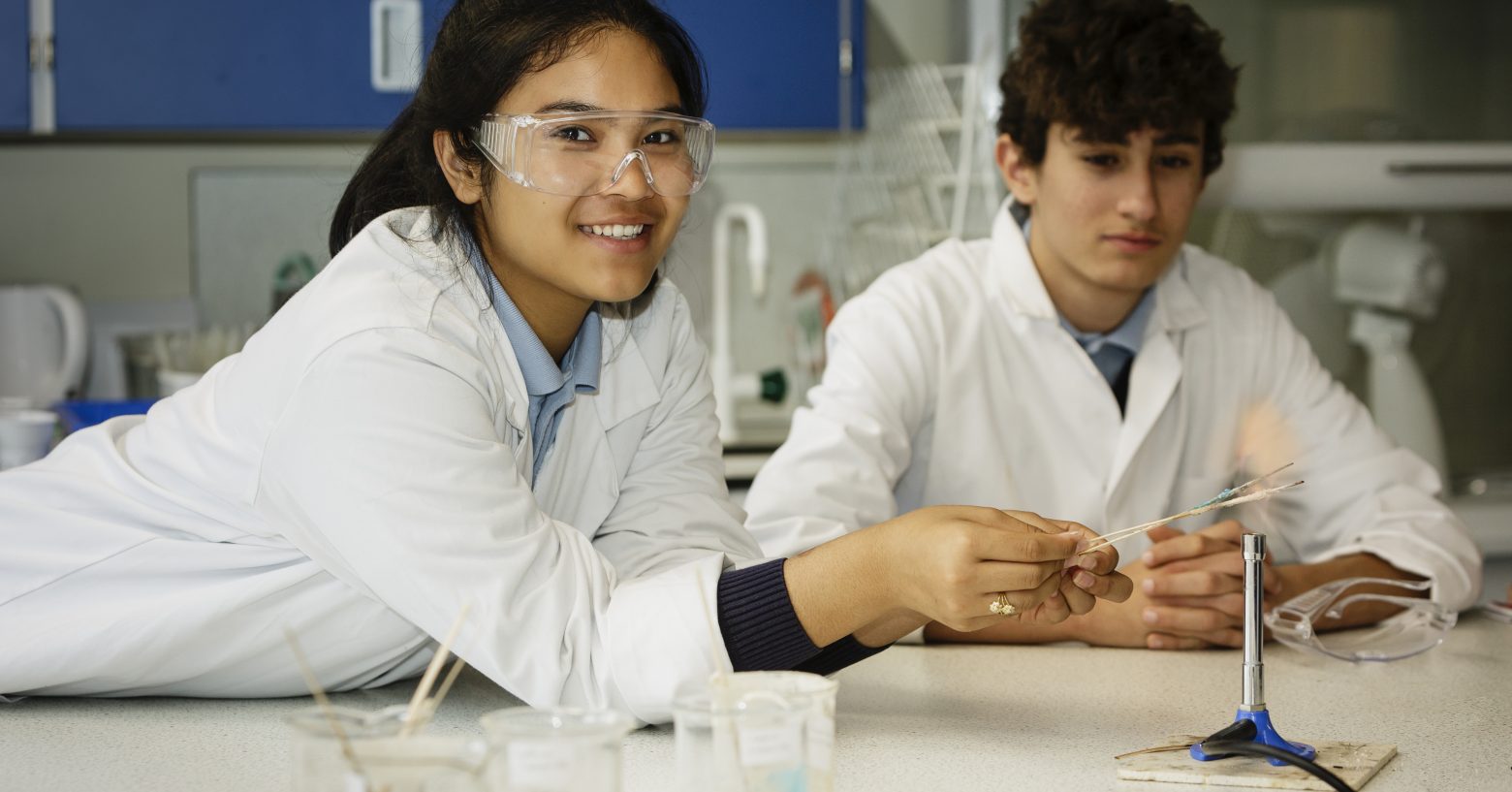 Students in the science lab