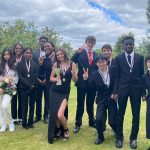 students with their awards from speech day